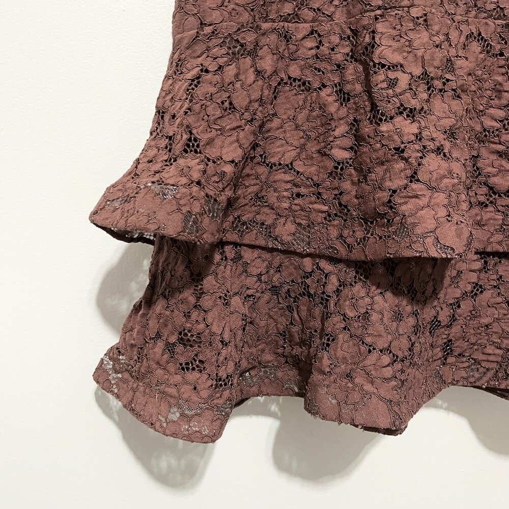 Womens Layered Lace Mini Dress 18 Cottagecore Coquette Romantic Dainty Tea Party - Picture 5 of 7